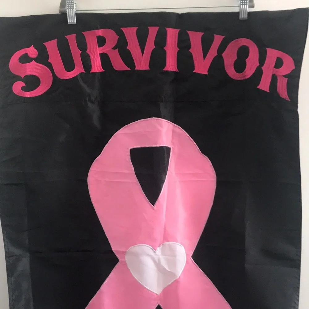 Survivor Save the Tatas! Black and Pink Flag / Banner